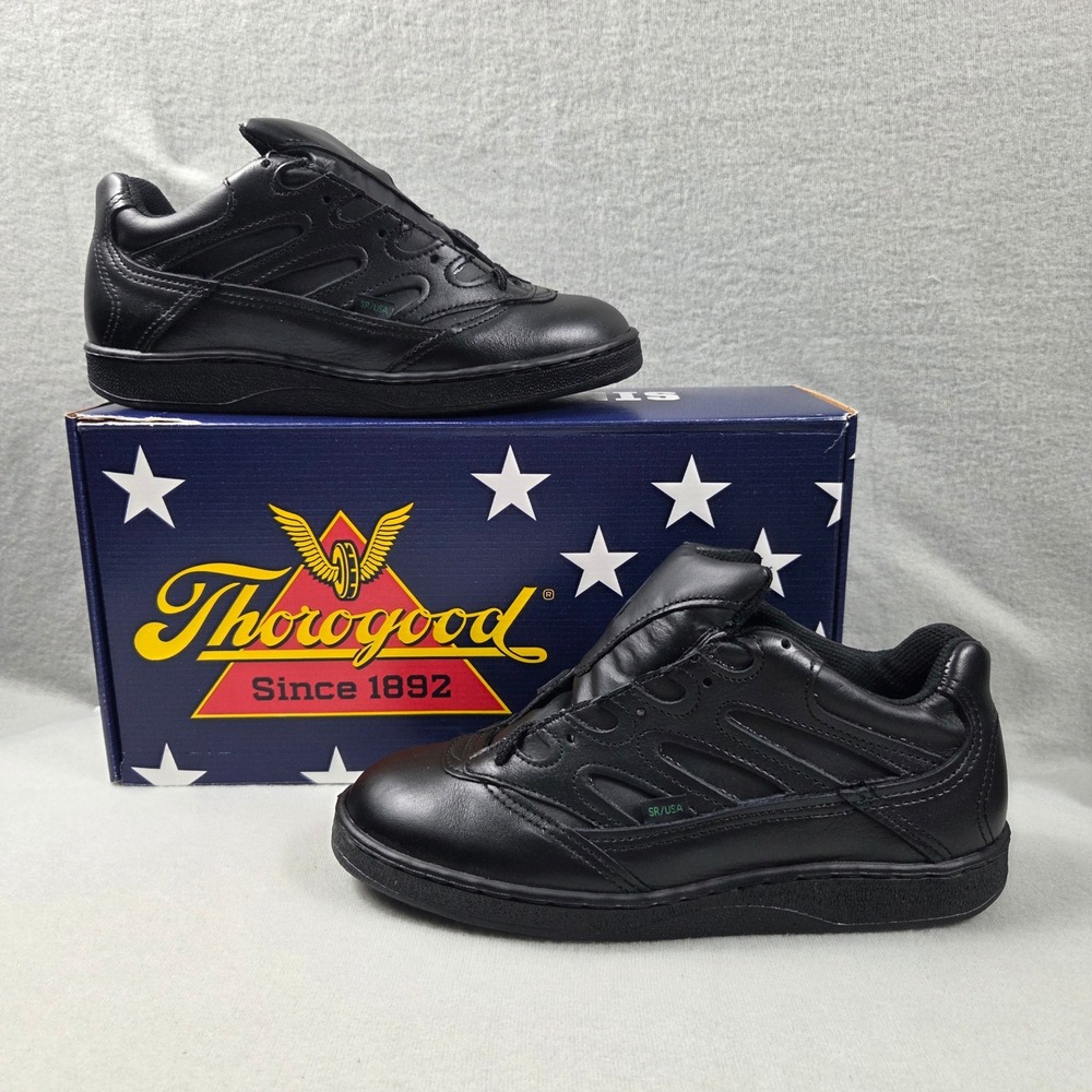Thorogood Soft Streets Shoes Womens 8W Black New Postal Certified Vibram USA
